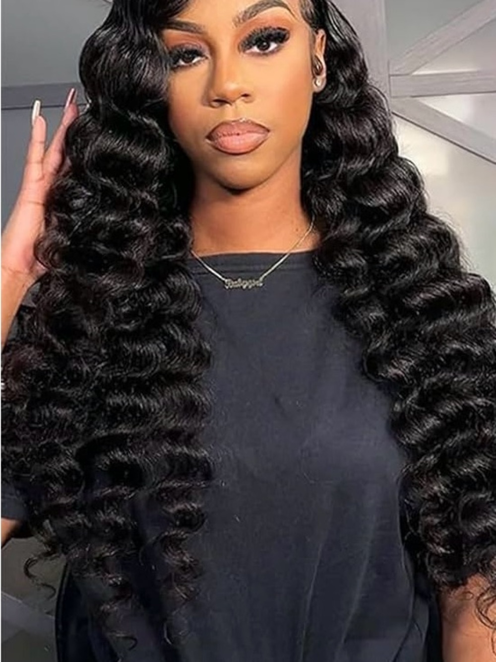3 Bundle Of Black. Wavy Synthetic or Human Hair Extensions. 24”, 22”, 20”. New